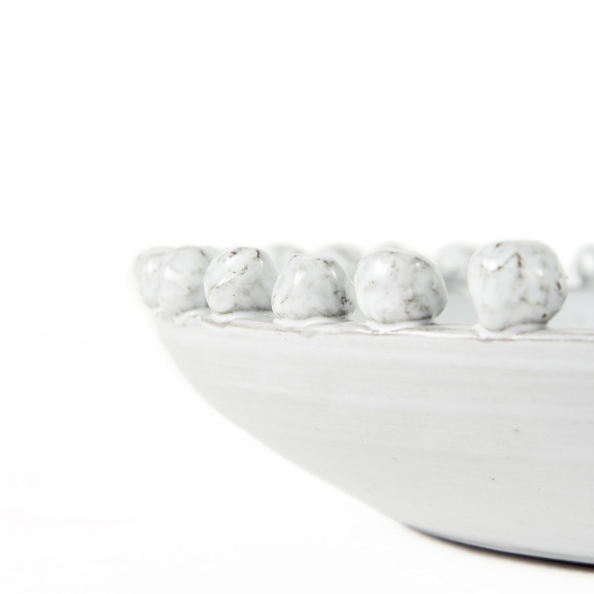 Mercana Basin 16" Round Off-White Glazed Decorative Bowl
