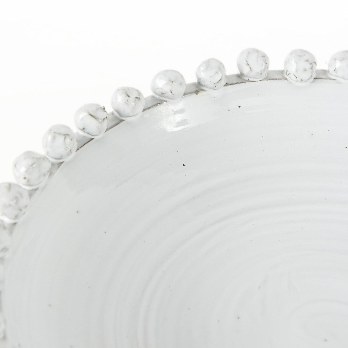 Mercana Basin 16" Round Off-White Glazed Decorative Bowl