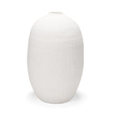 Mercana Karakum II Large White Textured Ceramic Vase