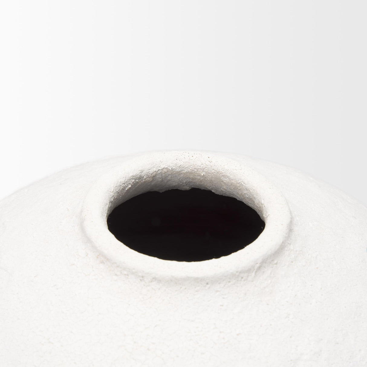 Mercana Karakum II Large White Textured Ceramic Vase