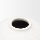 Mercana Karakum II Large White Textured Ceramic Vase