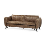 Mercana Cobain I 84" Brown Leather Two Seater Sofa