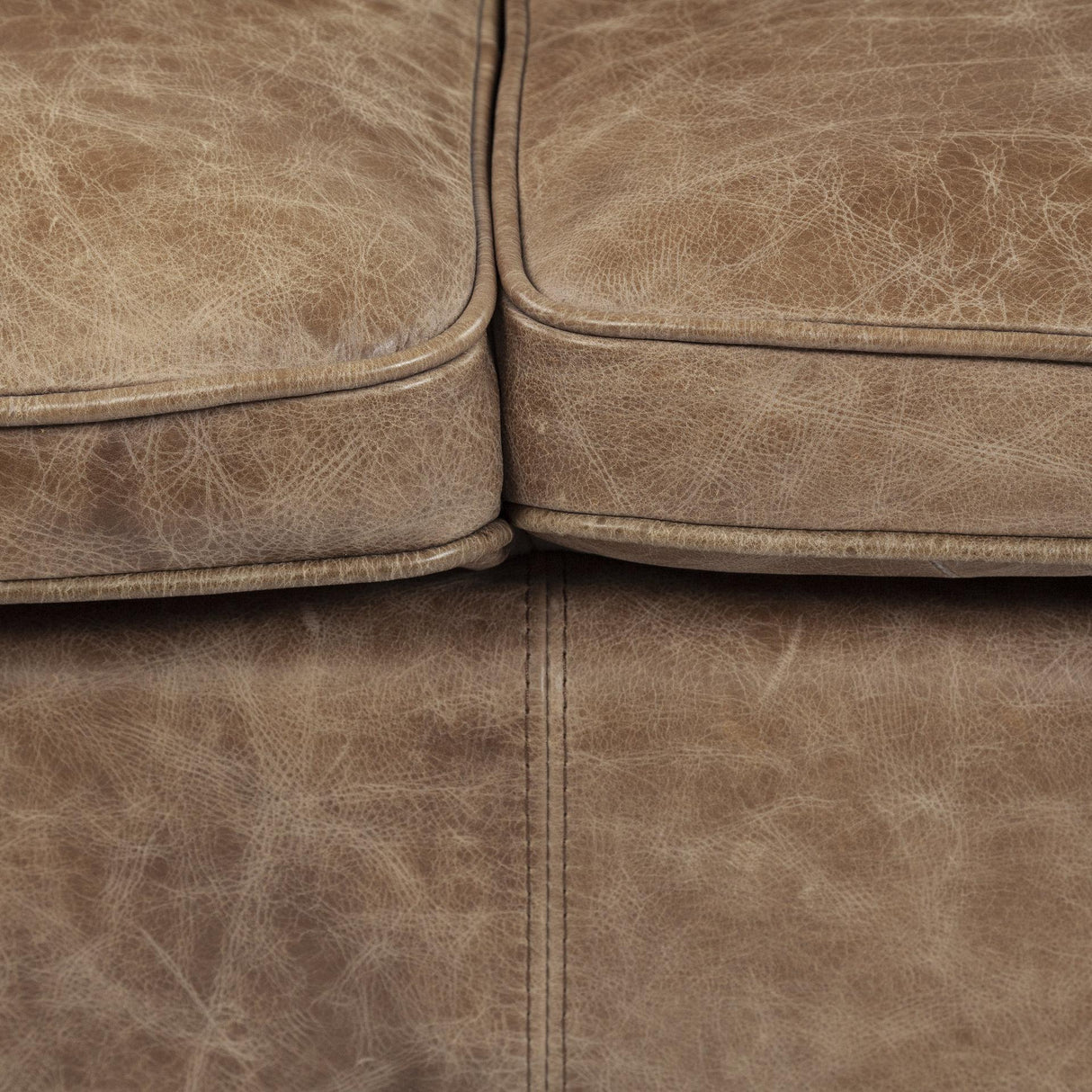 Mercana Cobain I 84" Brown Leather Two Seater Sofa