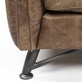 Mercana Cobain I 84" Brown Leather Two Seater Sofa