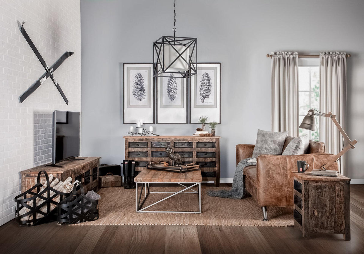 Mercana Cobain I 84" Brown Leather Two Seater Sofa