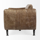 Mercana Cobain I 84" Brown Leather Two Seater Sofa