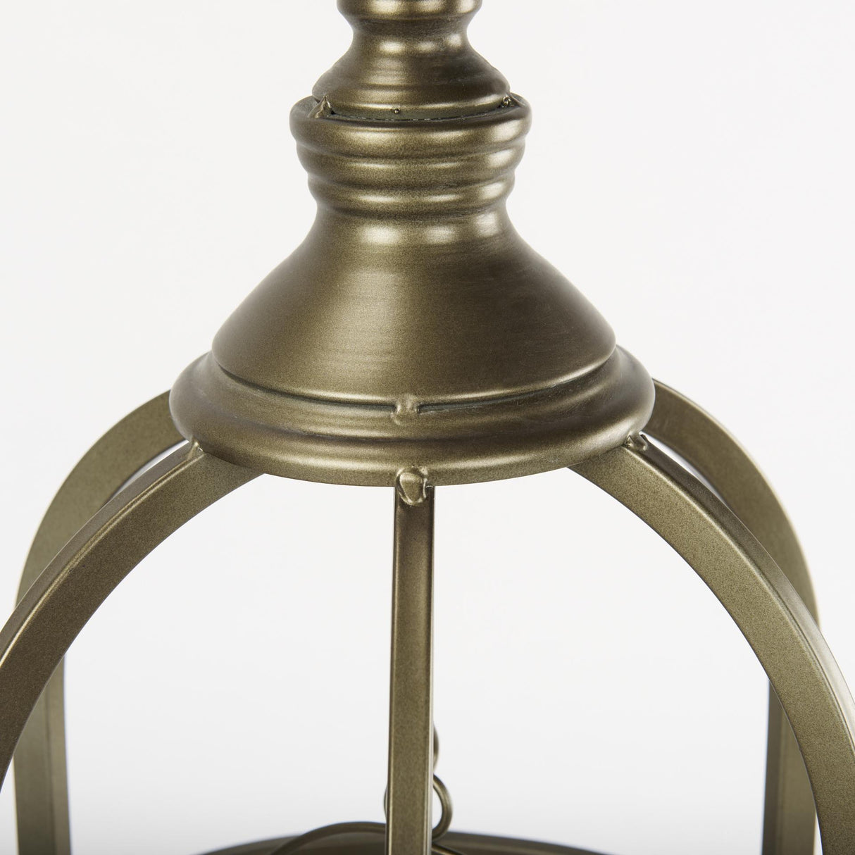 Mercana Gerson I Large Cage-Style Gold Metal Candle Holder Lantern