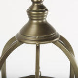 Mercana Gerson I Large Cage-Style Gold Metal Candle Holder Lantern