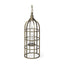 Mercana Gerson II Small Cage-Style Gold Metal Candle Holder Lantern