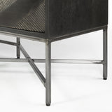 Mercana Hogarth I Dark Brown Solid Wood TV Stand Media Console with Storage, TV up to 81"