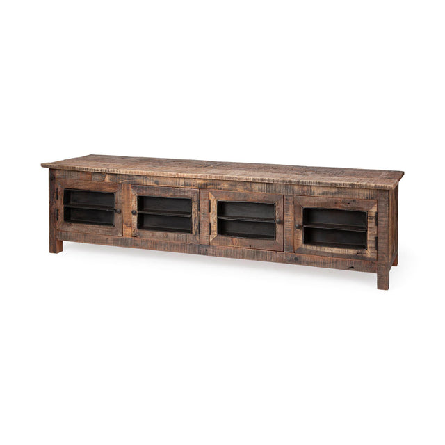 Mercana Wilton II Reclaimed Wood and Metal Media Console