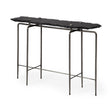 Mercana Pinera III 49L x 17W Black Slate W/Iron Base Console Table
