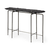 Mercana Pinera III 49L x 17W Black Slate W/Iron Base Console Table