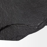 Mercana Pinera 37"x33" Black Slate With Iron Base Coffee Table