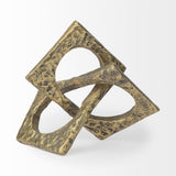 Mercana Delaunay I (Large) 10L X9W Gold Hammered Metal Interlinked Patterned