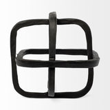 Mercana Willem I 9L x 9W Black Metal Open Cube Decor Object