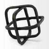 Mercana Willem I 9L x 9W Black Metal Open Cube Decor Object