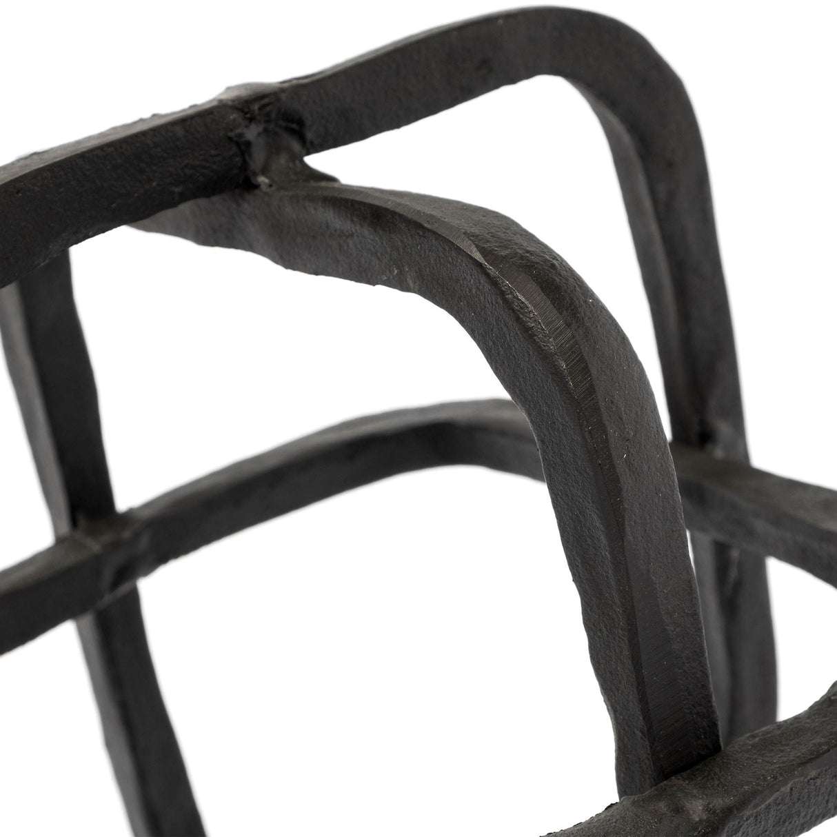 Mercana Willem I 9L x 9W Black Metal Open Cube Decor Object