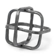 Mercana Willem II 9L x 9W Silver Metal Open Cube Decor Object