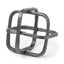 Mercana Willem II 9L x 9W Silver Metal Open Cube Decor Object