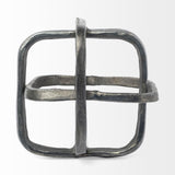 Mercana Willem II 9L x 9W Silver Metal Open Cube Decor Object
