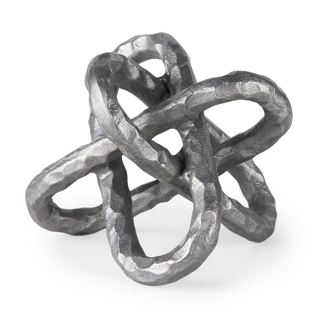 Mercana Wilhelm I (Small) 7L x 7W Silver Metal Link Decor Object