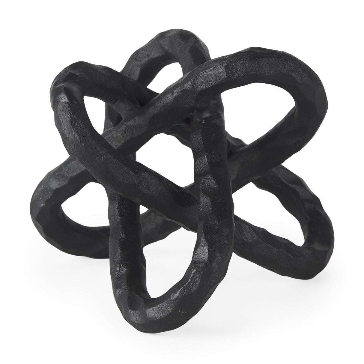 Mercana Wilhelm I (Small) 7L x 7W Black Metal Link Decor Object