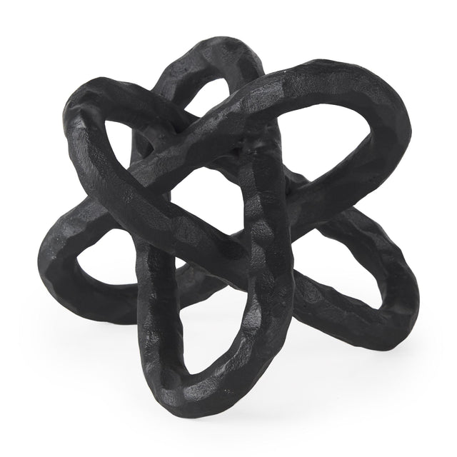 Mercana Wilhelm I (Small) 7L x 7W Black Metal Link Decor Object