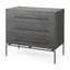 Mercana Ward 34L x 18W Brown Wood and Iron 3 Drawer Accent Cabinet