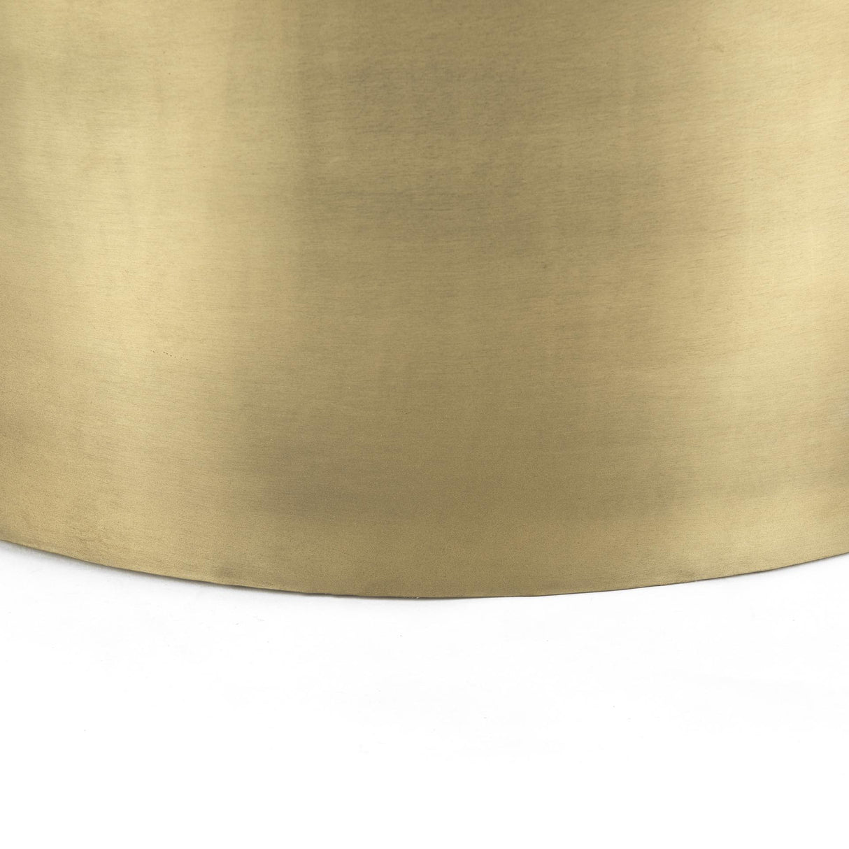 Mercana Eclipse Antique Brass Metal Drum Base w/ Dark Brown Wood Top Nested Coffee Table