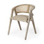 Mercana Tabitha I Blonde Wooden Frame 100% Polyester Seat Dining Chair