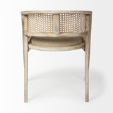 Mercana Tabitha I Blonde Wooden Frame 100% Polyester Seat Dining Chair