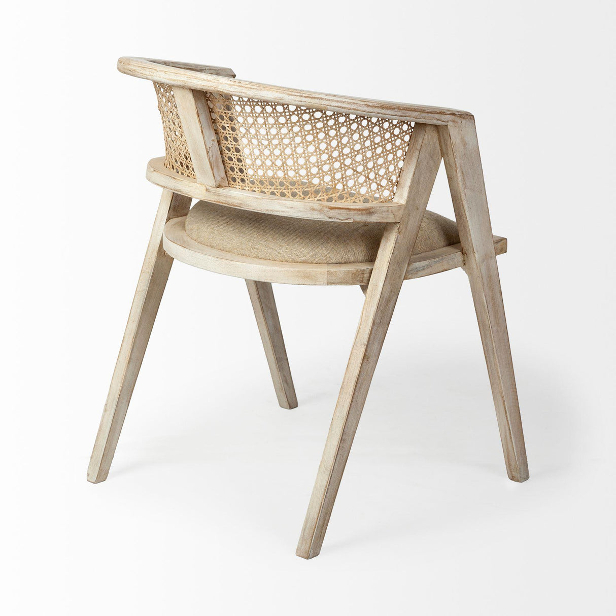 Mercana Tabitha I Blonde Wooden Frame 100% Polyester Seat Dining Chair