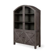 Mercana Barrett 48.5L X 17.25W X 73H Gray Solid Wood Display Cabinet