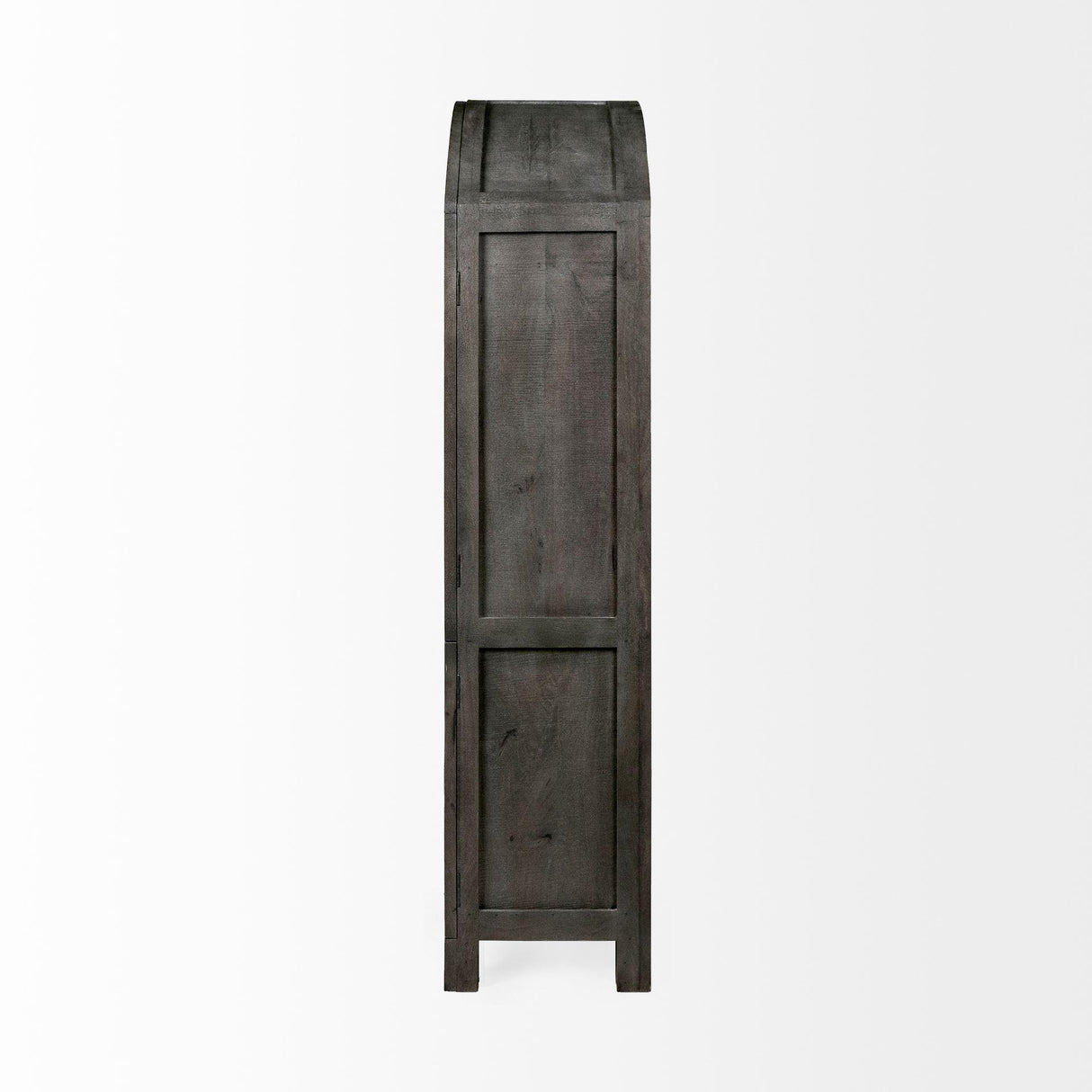 Mercana Barrett 48.5L X 17.25W X 73H Gray Solid Wood Display Cabinet