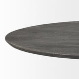 Mercana Maxwell 54" Brown Solid Wood Top Brown Metal/Wood Base Dining Table