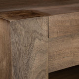 Mercana Emeril Brown Solid Wood Two-Tier Smooth Counter Top Kitchen Island