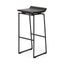 Mercana Givens 30.25" Seat Height Black Wood Seat Black Metal Base Stool