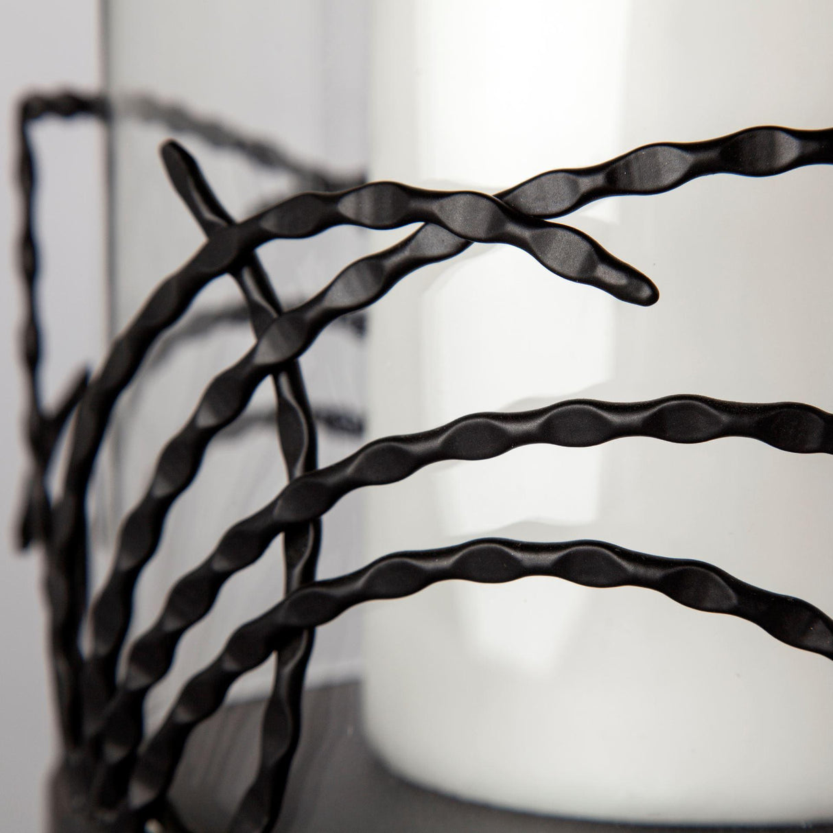 Mercana Cutlass I Set of Two Black Metal Base Table Candle Holders