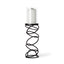 Mercana Omega II Medium Black Metal Stacked Ring Table Candle Holder