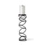 Mercana Omega III Large Black Metal Stacked Ring Table Candle Holder