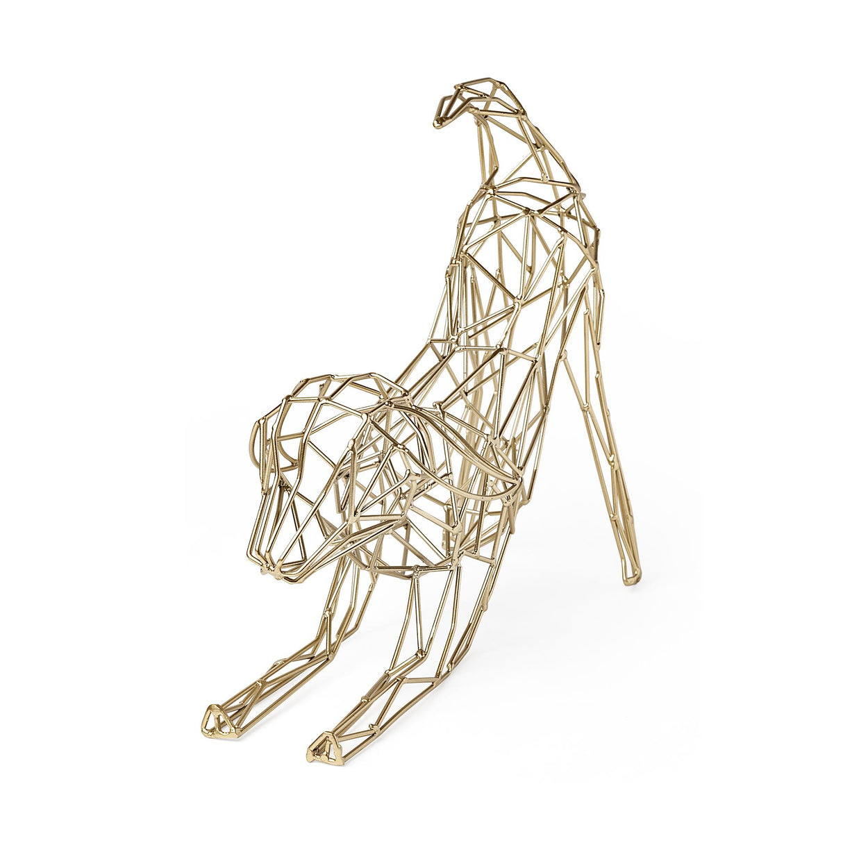 Mercana Frankie II 13L x 6W Gold Wire Framed Dog Shaped Decor