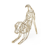 Mercana Frankie II 13L x 6W Gold Wire Framed Dog Shaped Decor