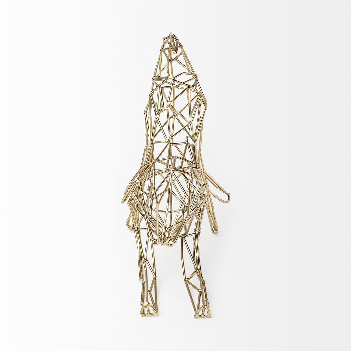 Mercana Frankie II 13L x 6W Gold Wire Framed Dog Shaped Decor