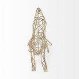 Mercana Frankie II 13L x 6W Gold Wire Framed Dog Shaped Decor