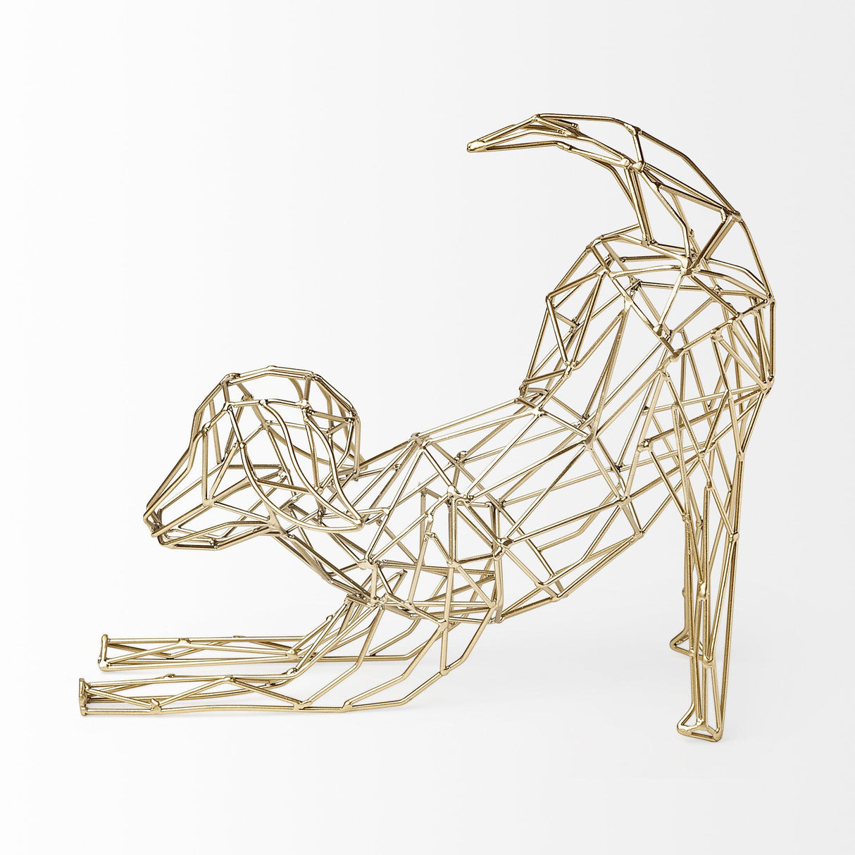 Mercana Frankie II 13L x 6W Gold Wire Framed Dog Shaped Decor