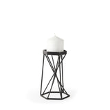 Mercana Sixx I Small Antiqued Metal Hexagonal Table Candle Holder
