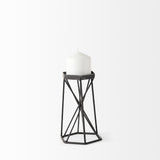 Mercana Sixx I Small Antiqued Metal Hexagonal Table Candle Holder