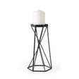 Mercana Sixx II Large Antiqued Metal Hexagonal Table Candle Holder