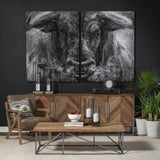 Mercana Velo II Large Black Metal Cylindrical Table Candle Holder